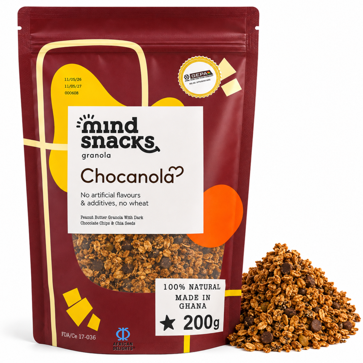 African Delights Chocanola 200g (Pack of 2) # Flavor_Chocanola # Size_200g (Pack of 2)