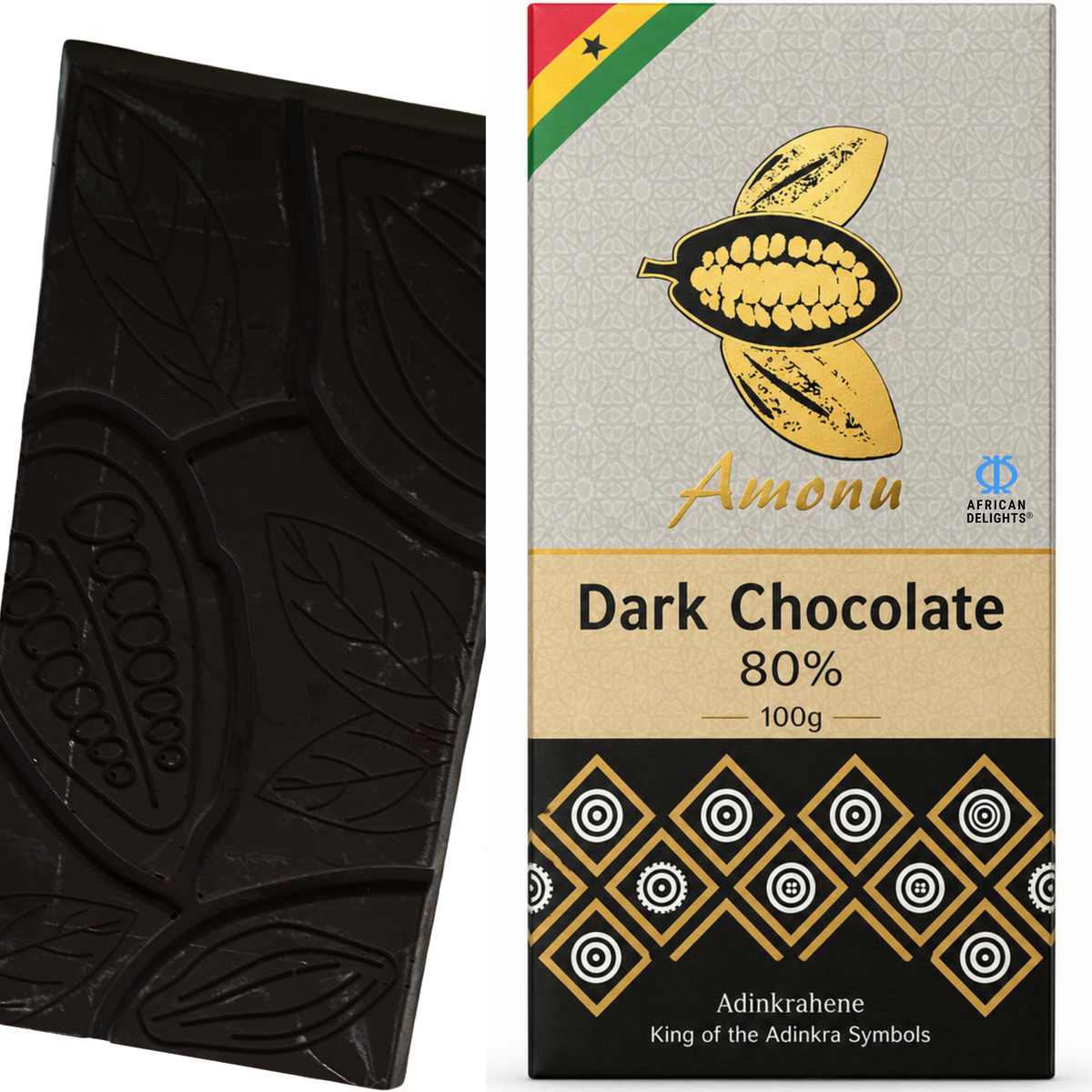 Amonu Dark Chocolate 80% (100g) # Size_100 g bars # Type_Regular # Flavor_Dark Chocolate 80%