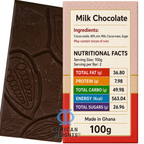 Amonu Milk Chocolate (100g) ingredients and nutrition # Size_100 g bars # Type_Regular # Flavor_Milk Chocolate