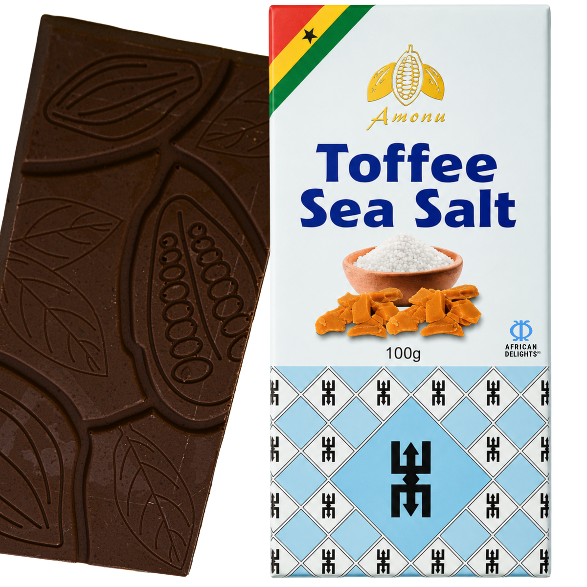 Amonu Toffee & Sea Salt (100g) # Size_100 g bars # Type_Regular # Flavor_Toffee & Sea Salt