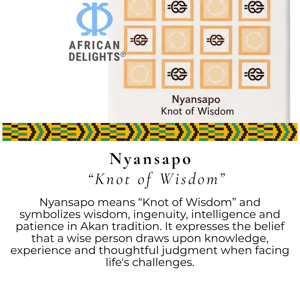 Amonu Coconut Vegan (100 g bars) about the adinkra symbol # Size_100 g bars # Type_Vegan # Flavor_Coconut Vegan