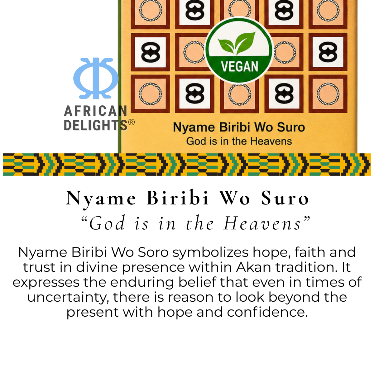 Amonu Coconut & Whole Almonds Vegan (100 g bars) about the adinkra symbol # Size_100 g bars # Type_Vegan # Flavor_Coconut & Whole Almonds Vegan