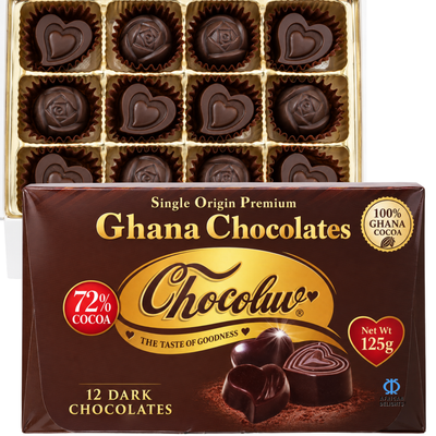 Chocoluv Dark Chocolate Gift Box 12 Pieces — Wholesale 12-Box Pack