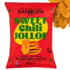 Sankofa Snacks Sweet Chili Jollof Plantain Chips, Pack of 3 # Flavor_Sweet Chili Jollof